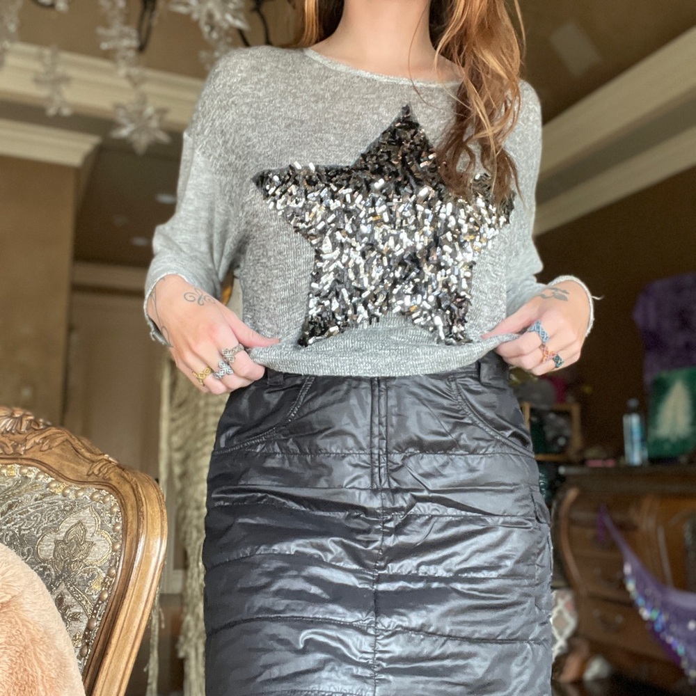 Metallic Silver Blouse - Picture 2 of 6